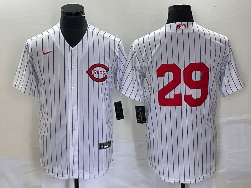 Men's Cincinnati Reds TJ Friedl #29 White 2022 MLB at Field of Dreams Authentic Jersey